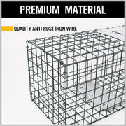 VaKa Animal Trap Cage Humane Live Steel Catch Possum Fox Rat Cat Rabbit Bird V465-80201