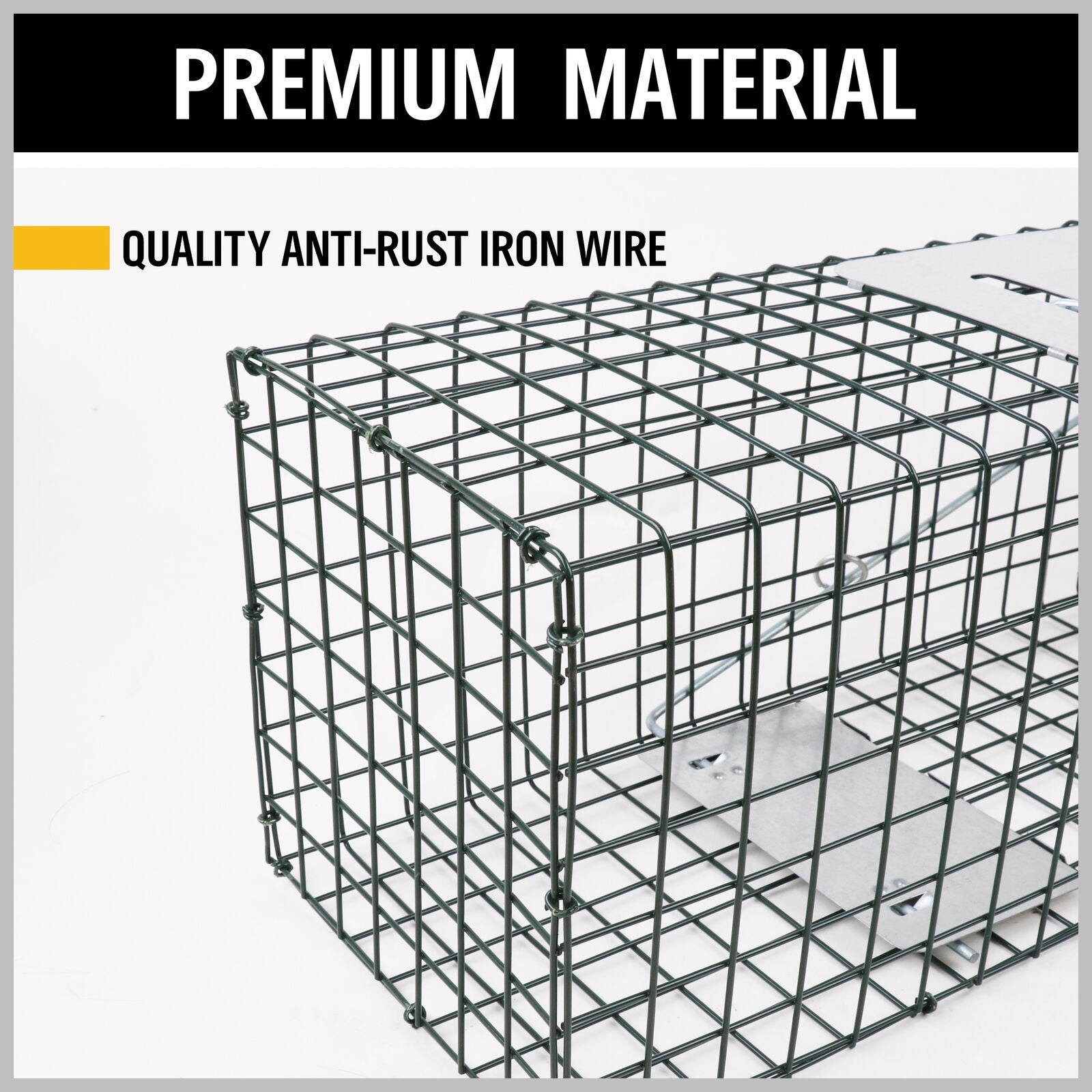 VaKa Animal Trap Cage Humane Live Steel Catch Possum Fox Rat Cat Rabbit Bird V465-80201