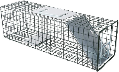 81.5*26*32CM Animal Trap Cage Humane Live Steel Catch Possum Fox Rat Cat Rabbit V465-80202