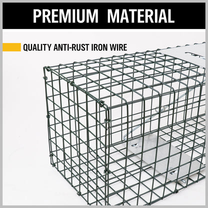 81.5*26*32CM Animal Trap Cage Humane Live Steel Catch Possum Fox Rat Cat Rabbit V465-80202