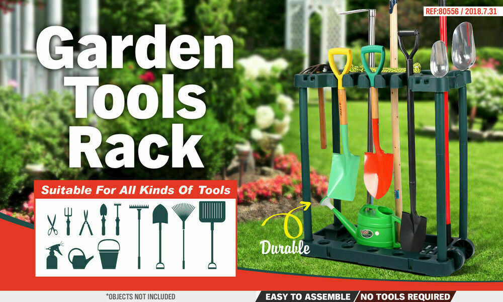 VaKa Garden Farm Shed Garage Tools Storage Rack Handles Organizer Holder V465-80556