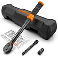 3Pc 1/4" Drive Click Torque Wrench Ratchet Socket Adaptor Extension WorkShop V465-81035