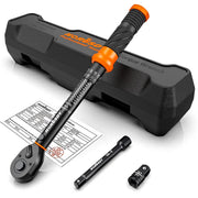 3Pc 1/4" Drive Click Torque Wrench Ratchet Socket Adaptor Extension WorkShop V465-81035