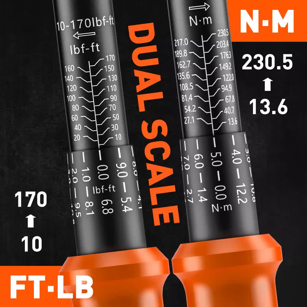 3Pc 1/2" Drive Click Torque Wrench Ratchet Socket Adaptor Extension WorkShop V465-81037