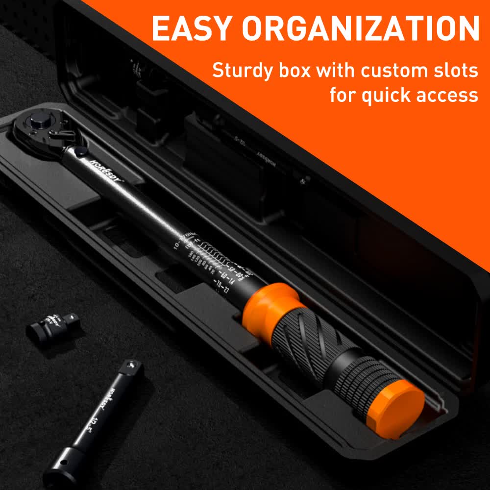 3Pc 1/2" Drive Click Torque Wrench Ratchet Socket Adaptor Extension WorkShop V465-81037