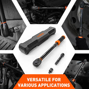3Pc 1/2" Drive Click Torque Wrench Ratchet Socket Adaptor Extension WorkShop V465-81037