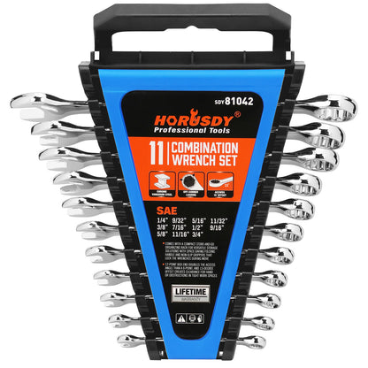 11Pcs Imperial Combination Spanner Ring Open End Ended Combo Wrench 12 Point V465-81042