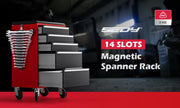 14 Slots Magnetic Spanner Rack Spanner Organizer Holder Portable Adjustable Au V465-81132