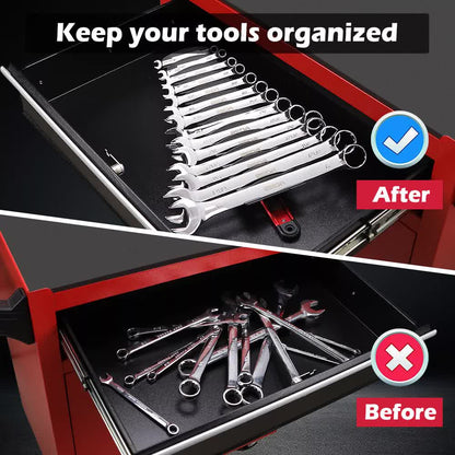 14 Slots Magnetic Spanner Rack Spanner Organizer Holder Portable Adjustable Au V465-81132