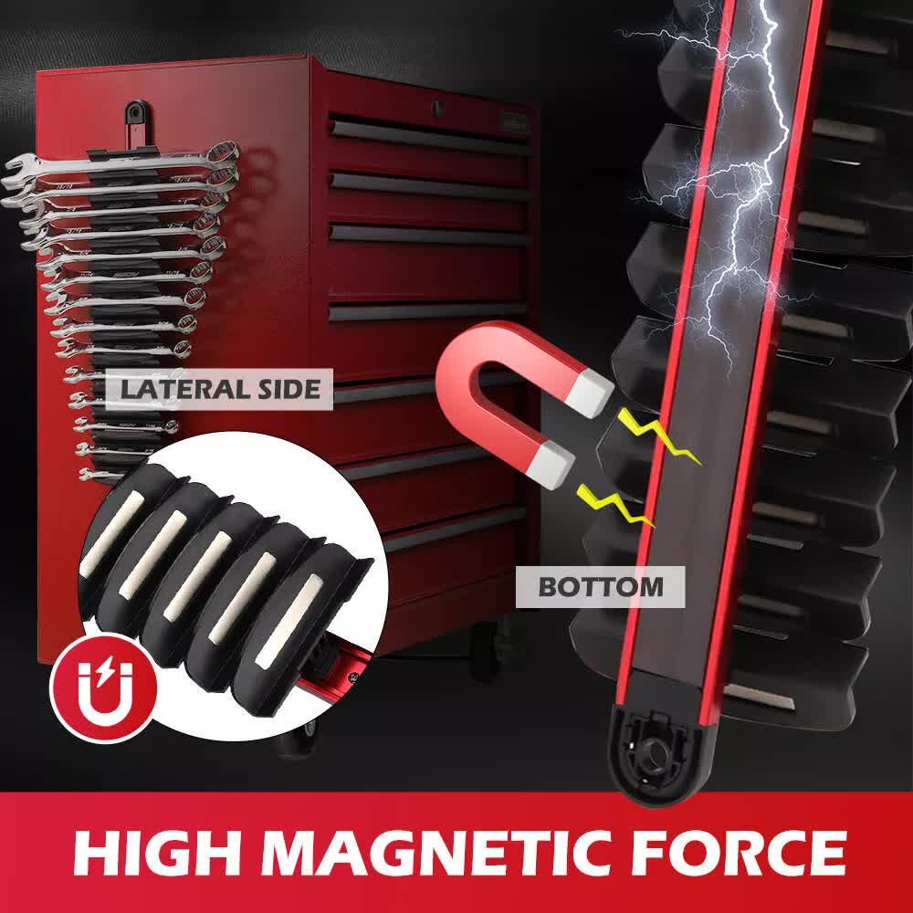 14 Slots Magnetic Spanner Rack Spanner Organizer Holder Portable Adjustable Au V465-81132