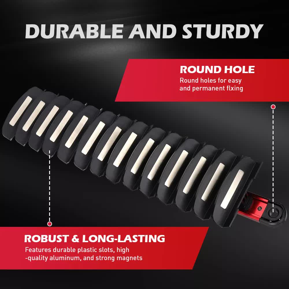 14 Slots Magnetic Spanner Rack Spanner Organizer Holder Portable Adjustable Au V465-81132