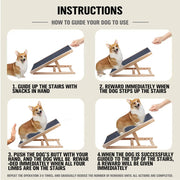 VaKa 70cm Foldable Dog Pet Ramp Adjustable Height Dogs Stairs For Bed Sofa 82006 V465-82006