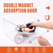 5PC Stackable Shoe Display Box Hard Acrylic Sneaker Storage Containers Case V465-82010