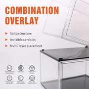 5PC Stackable Shoe Display Box Hard Acrylic Sneaker Storage Containers Case V465-82010