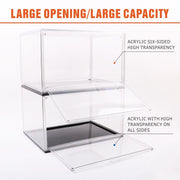 5PC Stackable Shoe Display Box Hard Acrylic Sneaker Storage Containers Case V465-82010