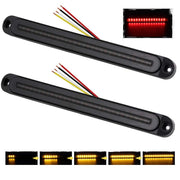 2Piece LED Tail Lights Flowing Turn Signal Stop brake Trailer Truck Caravan IP68 V465-82022