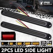 2Piece LED Tail Lights Flowing Turn Signal Stop brake Trailer Truck Caravan IP68 V465-82022