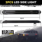2Piece LED Tail Lights Flowing Turn Signal Stop brake Trailer Truck Caravan IP68 V465-82022