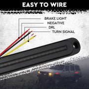 2Piece LED Tail Lights Flowing Turn Signal Stop brake Trailer Truck Caravan IP68 V465-82022