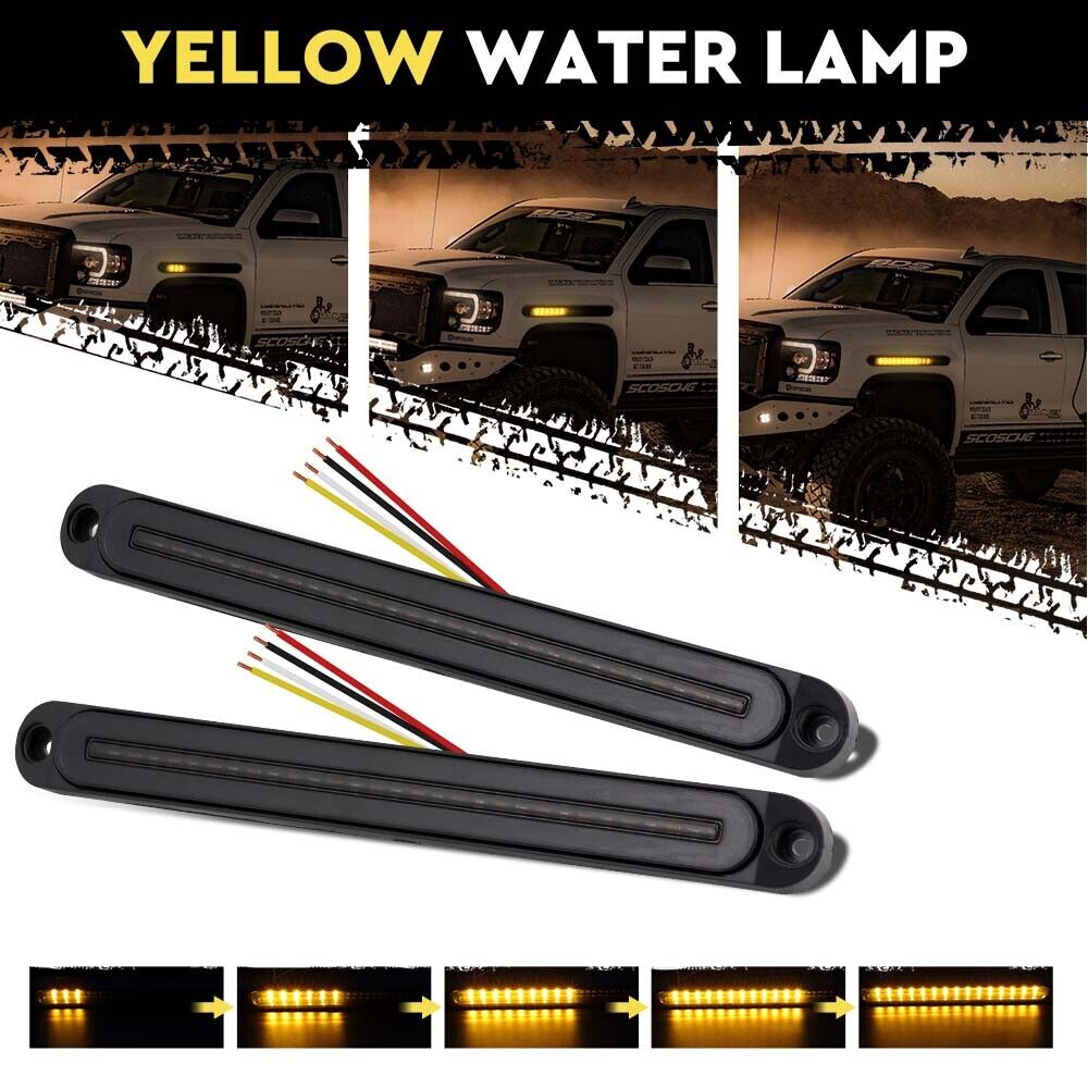 2Piece LED Tail Lights Flowing Turn Signal Stop brake Trailer Truck Caravan IP68 V465-82022