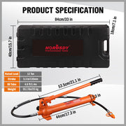 12T Porta Power Kit Hydraulic Ram Pump Oil Hose Automotive Body Repair Tool V465-82027