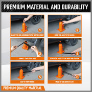 4-Ton (8,000 LBs) Hydraulic Bottle Jack Heavy Duty Car Lifter with Safety Valve V465-82038