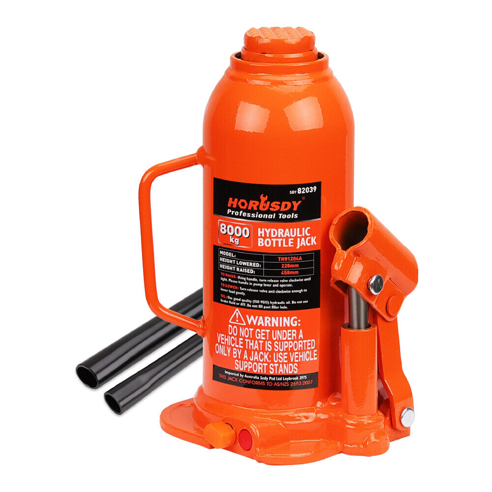 8-Ton (16,000 LBs) Hydraulic Bottle Jack Heavy Duty Car Lifter with Safety Valve V465-82039