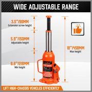8-Ton (16,000 LBs) Hydraulic Bottle Jack Heavy Duty Car Lifter with Safety Valve V465-82039