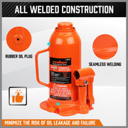 8-Ton (16,000 LBs) Hydraulic Bottle Jack Heavy Duty Car Lifter with Safety Valve V465-82039