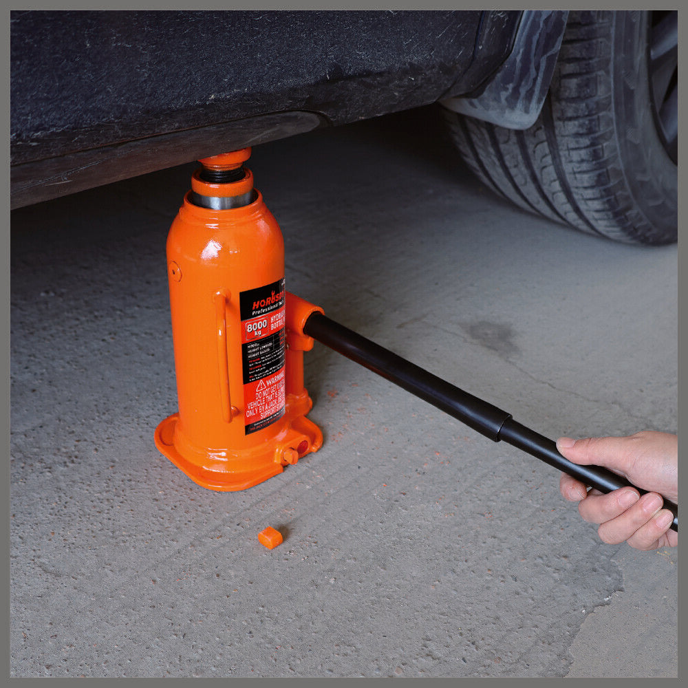 8-Ton (16,000 LBs) Hydraulic Bottle Jack Heavy Duty Car Lifter with Safety Valve V465-82039