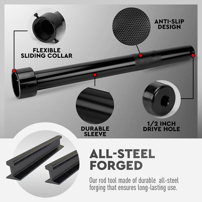 SEDY Inner Tie Rod Removal Tool Kit 1/2 Inch Drive Tube Inner Tie Rods Vehicle V465-82052