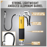 18inch Grease Gun 8000PSI Pistol Grip Flex Hose Heavy Duty Barrel With Cartridge V465-83001