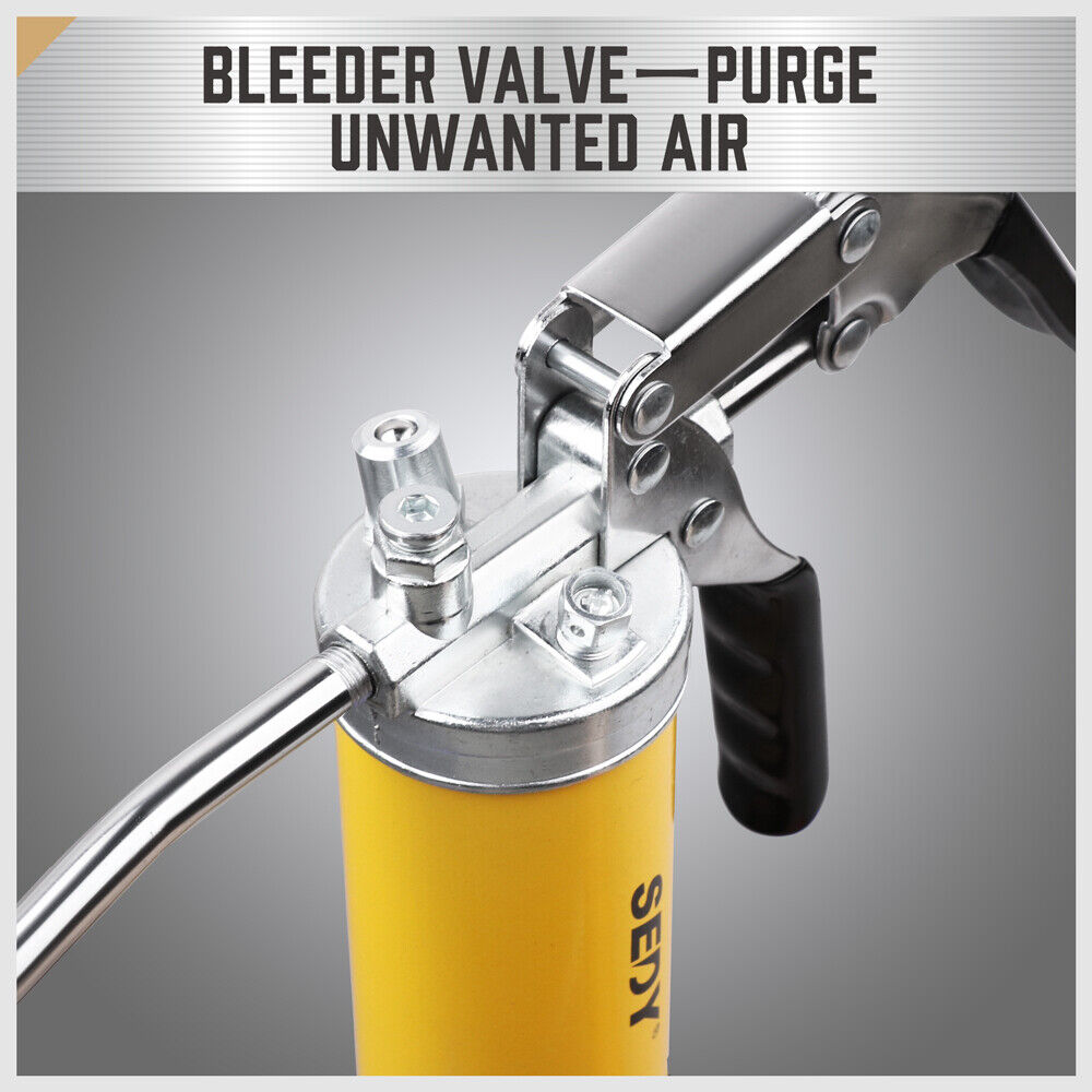 18inch Grease Gun 8000PSI Pistol Grip Flex Hose Heavy Duty Barrel With Cartridge V465-83001