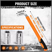 3Pcs Telescoping Lug Wrench 17/19mm 21/23MM Extendable Lug Wrench Tire Wrench V465-84077