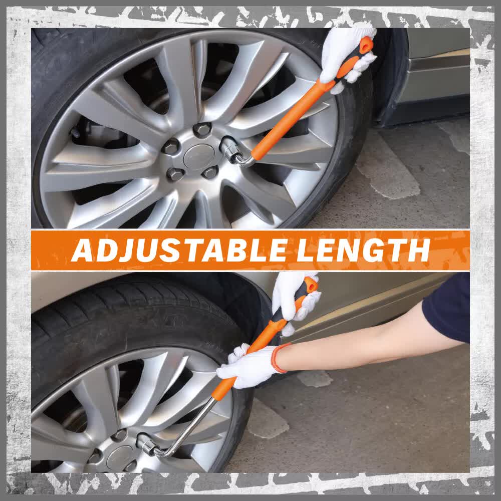 3Pcs Telescoping Lug Wrench 17/19mm 21/23MM Extendable Lug Wrench Tire Wrench V465-84077