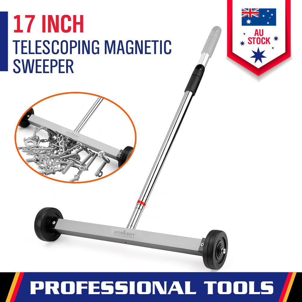 17inch Telescoping Magnetic Sweeper Magnet Broom Rolling Pick Up 8.8Lbs Portable V465-85002