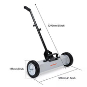 18Inch Magnetic Pick Up Sweeper With Wheels 45LBS Lawn Sweeper Roofing Tools V465-85011