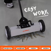 18Inch Magnetic Pick Up Sweeper With Wheels 45LBS Lawn Sweeper Roofing Tools V465-85011