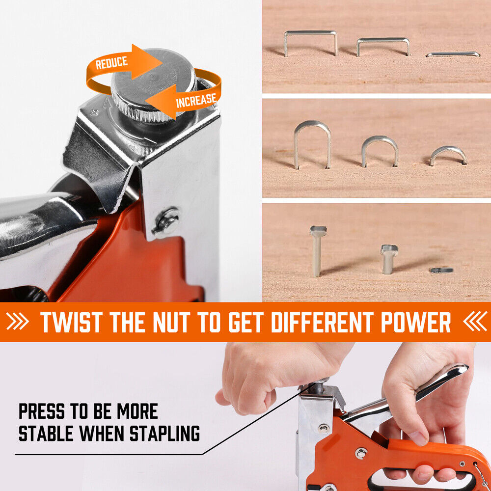 HORUSDY 3in1 Staple Gun Heavy Duty Stapler Fastener Tool Tacker free Staples V465-86044