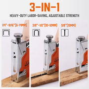 HORUSDY 3in1 Staple Gun Heavy Duty Stapler Fastener Tool Tacker free Staples V465-86044