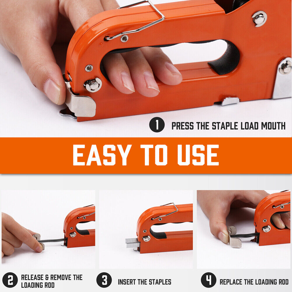 HORUSDY 3in1 Staple Gun Heavy Duty Stapler Fastener Tool Tacker free Staples V465-86044