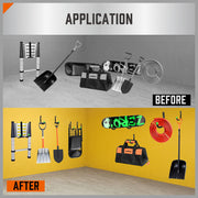 HORUSDY 6Pc Wall Mount Garage Hooks Set Heavy Duty Steel Storage Rack Hanger V465-86066