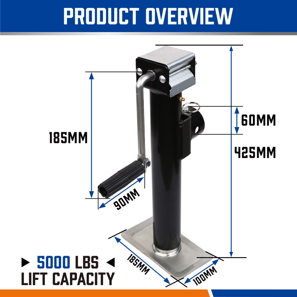 Trailer Caravan Canopy Jack Stand 2267kg 5000lbs Heavy Duty Solid Weld Bracket V465-86091