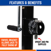 Trailer Caravan Canopy Jack Stand 2267kg 5000lbs Heavy Duty Solid Weld Bracket V465-86091