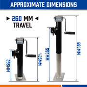 2x Trailer Caravan Canopy Jack Stand 2267kg/ 5000lbs Heavy Duty Weld Bracket V465-86091 X2