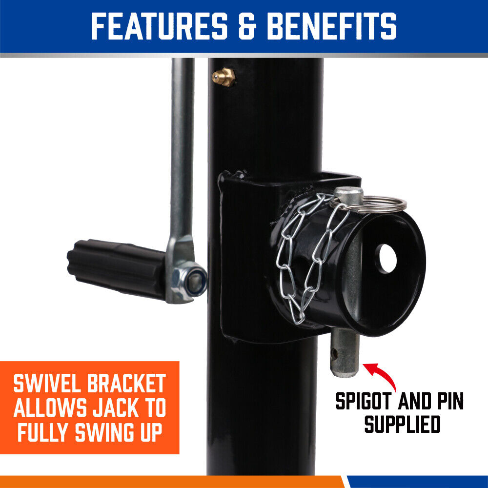 2x Trailer Caravan Canopy Jack Stand 2267kg/ 5000lbs Heavy Duty Weld Bracket V465-86091 X2