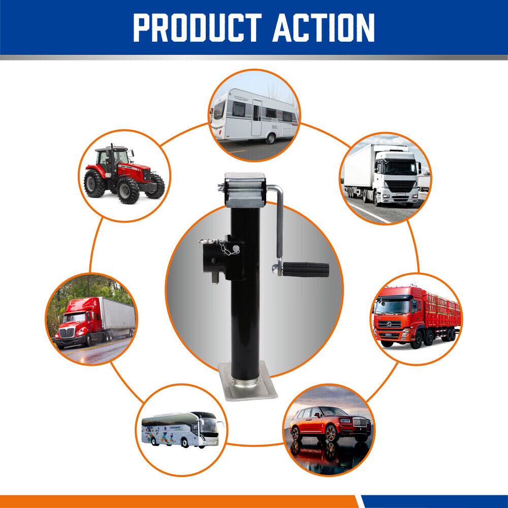 2x Trailer Caravan Canopy Jack Stand 2267kg/ 5000lbs Heavy Duty Weld Bracket V465-86091 X2