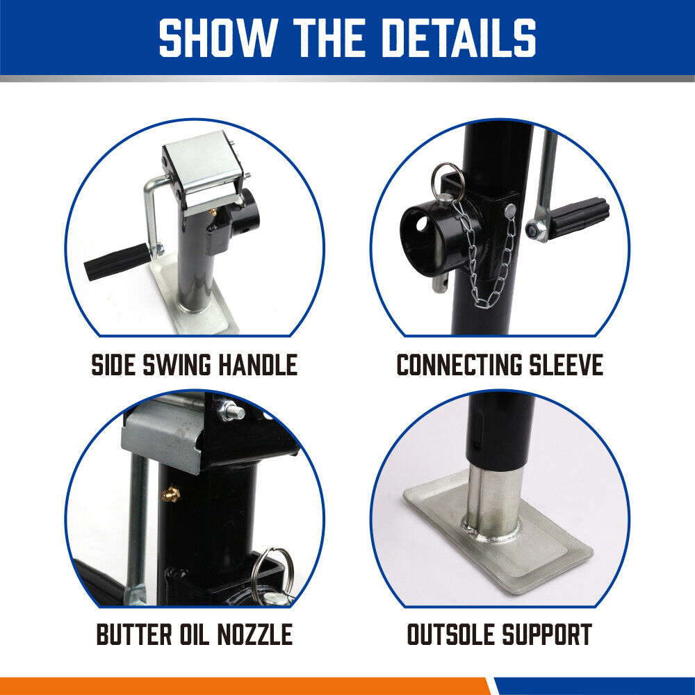 2x Trailer Caravan Canopy Jack Stand 2267kg/ 5000lbs Heavy Duty Weld Bracket V465-86091 X2