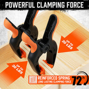 HORUSDY 32Pc 7" Nylon Spring Clamp Extra Large Rubber Non-Slip Grip Handle Clips V465-86097