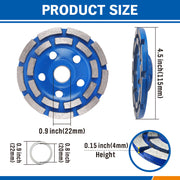 4.5inch Diamond Segment Grinding Concrete Cup Wheel Disc Granite Stone 115mm V465-86180